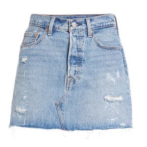 LEVI'S®  Deconstructed Denim Skirt